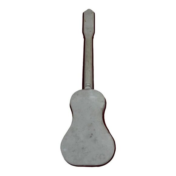 Red Electric Guitar Christmas Tree Ornament Cactus Figurine Statue Paperweight - Picture 3 of 4